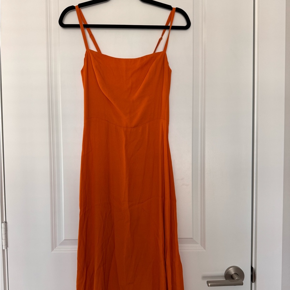 Reformation Vibrant Orange Maxi Dress